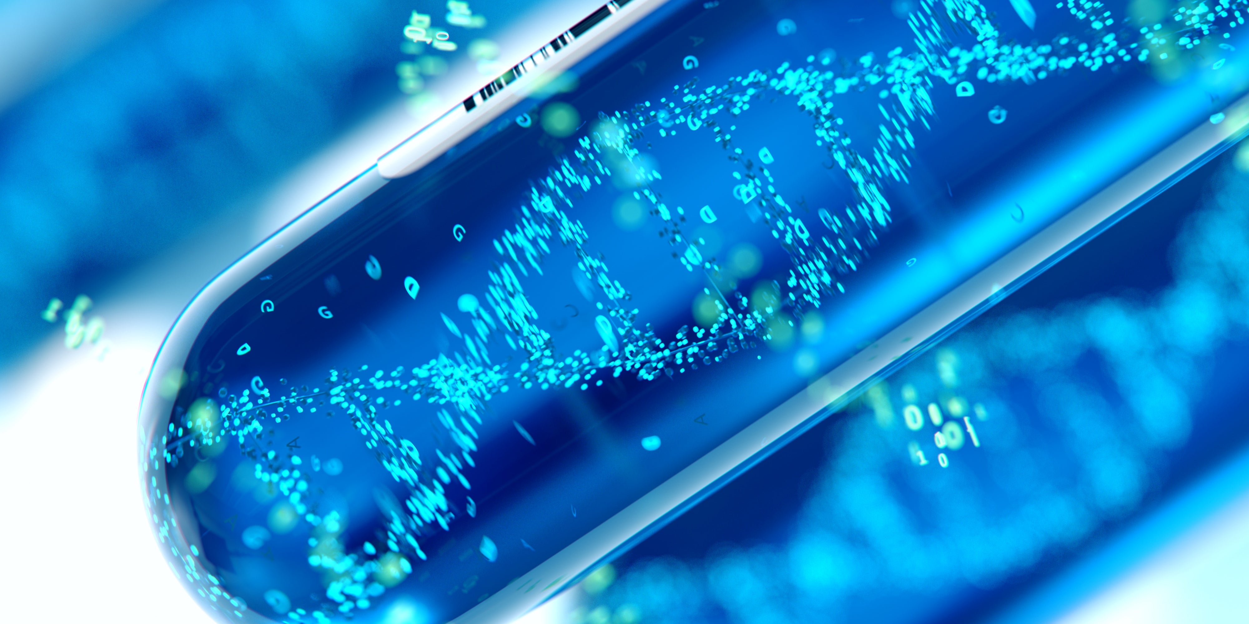 DNA nucleic acid markers in a test tube